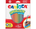 Carioca Lápices de Colores SUPERCOLOR | Caja de 24 Lápices de Madera |  Punta de Ø 3,3 mm | 24 piezas