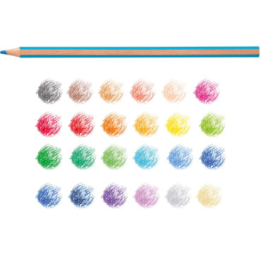 Carioca Lápices de Colores SUPERCOLOR | Caja de 24 Lápices de Madera |  Punta de Ø 3,3 mm | 24 piezas