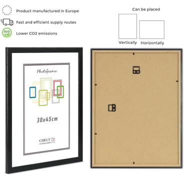 Marco de Foto 30x45cm Color  (Haya)(Blanco)(Negro)( Cerezo)(Wengué)(Plateado) MOD-254 Hecho de Madera, Ancho de moldura 2cm