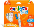 Rotulador carioca baby 2 años caja 12 colores surtidos