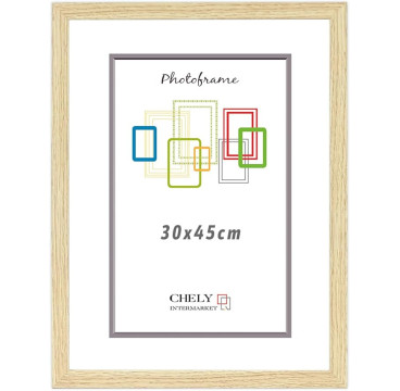 Marco de Foto 30x45cm Color  (Haya)(Blanco)(Negro)( Cerezo)(Wengué)(Plateado) MOD-254 Hecho de Madera, Ancho de moldura 2cm