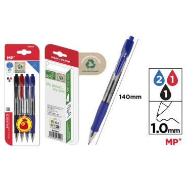 Boligrafos punta 1.0mm 4uds