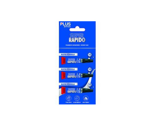 Pegamento Súper Rápido Plus Office 1Gx3Ud