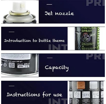 Pintura Spray Brilla en la Oscuridad Tinta Luminiscente Multisuperficie Azul -Verde 200ml
