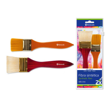 PALETINAS 2unids Fibra Sintetica 50/40MM Acrilico/Acuarela/Tempera