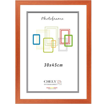 Marco de Foto 30x45cm Color  (Haya)(Blanco)(Negro)( Cerezo)(Wengué)(Plateado) MOD-254 Hecho de Madera, Ancho de moldura 2cm