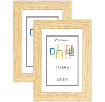 Marco de Fotos 9x13 - 50x70cm MOD-254 Hecho de Madera, Ancho de moldura 2cm Color HAYA ( Pack 1 uds )