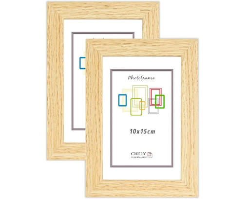 Marco de Fotos 9x13 - 50x70cm MOD-254 Hecho de Madera, Ancho de moldura 2cm Color HAYA ( Pack 1 uds )