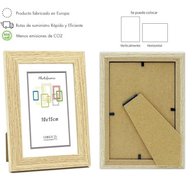Marco de Fotos 9x13 - 50x70cm MOD-254 Hecho de Madera, Ancho de moldura 2cm Color HAYA ( Pack 1 uds )