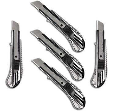 Cúter profesional de aluminio, con hoja de corte de 18 mm (Pack 1 uds)