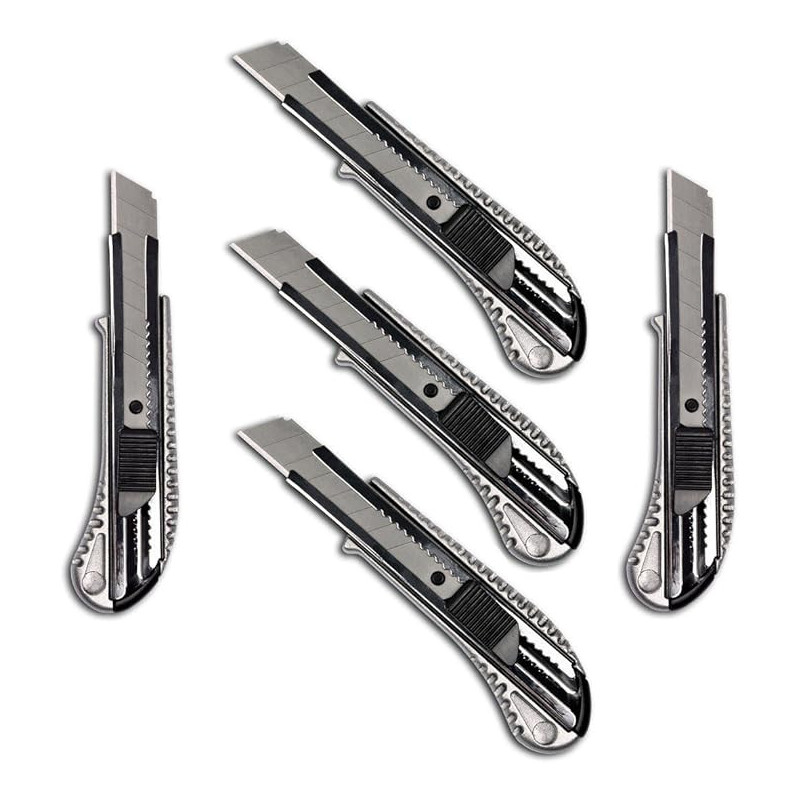 Cúter profesional de aluminio, con hoja de corte de 18 mm (Pack 1 uds)