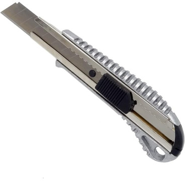 Cúter profesional de aluminio, con hoja de corte de 18 mm (Pack 1 uds)