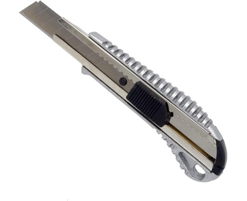 Cúter profesional de aluminio, con hoja de corte de 18 mm (Pack 1 uds)