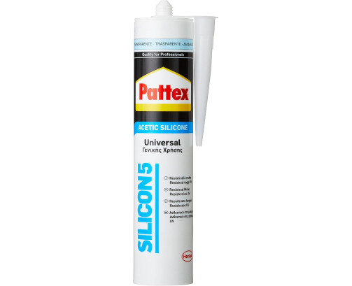 Pattex Silicon5 sellador profesional 280 ml transparente