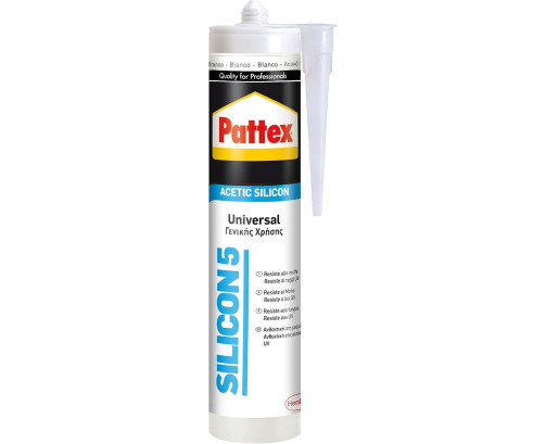Silicona multiusos Pattex 5 blanca 280 ml.