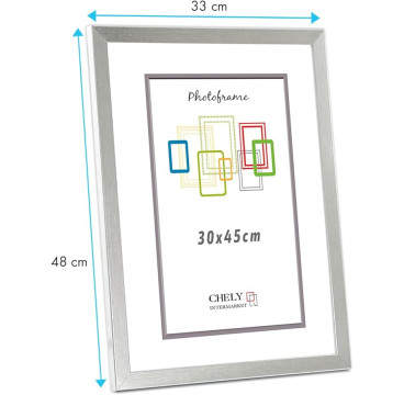 Marco de Foto 30x45cm Color  (Haya)(Blanco)(Negro)( Cerezo)(Wengué)(Plateado) MOD-254 Hecho de Madera, Ancho de moldura 2cm