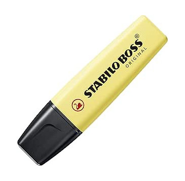 Marcador STABILO BOSS ORIGINAL pastel - 1 inidad color amarillo cremoso 70/144