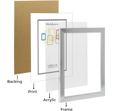 Marco de Foto 30x45cm Color  (Haya)(Blanco)(Negro)( Cerezo)(Wengué)(Plateado) MOD-254 Hecho de Madera, Ancho de moldura 2cm