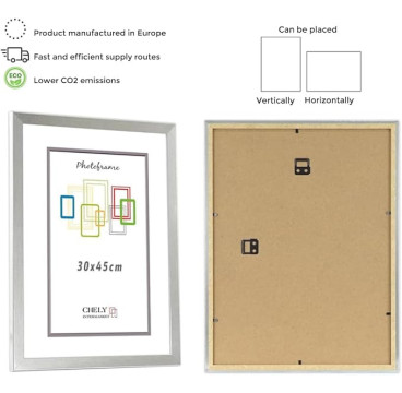 Marco de Foto 30x45cm Color  (Haya)(Blanco)(Negro)( Cerezo)(Wengué)(Plateado) MOD-254 Hecho de Madera, Ancho de moldura 2cm