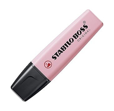 Marcador STABILO BOSS ORIGINAL - 1 unidad pastel color rubor rosa 70/129