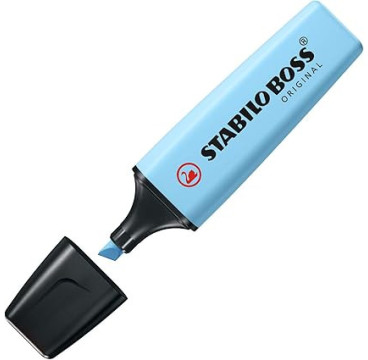 Rotulador stabilo boss fluorescente  pastel, Azul Cielo 70/112