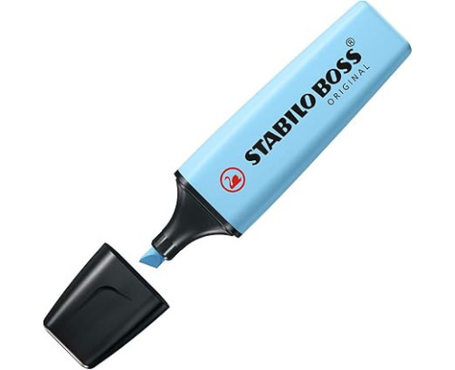 Rotulador stabilo boss fluorescente  pastel, Azul Cielo 70/112