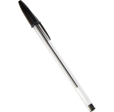BIC Cristal Original, Bolígrafos Punta Media, Óptimo para Uso Escolar y Oficinas (1,0mm), Negro, Caja de 50 Unidades