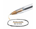 BIC Cristal Original, Bolígrafos Punta Media, Óptimo para Uso Escolar y Oficinas (1,0mm), Negro, Caja de 50 Unidades