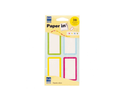 Etiquetas Autoadhesivas Libros Colores 37x65 Paper In (28ud)