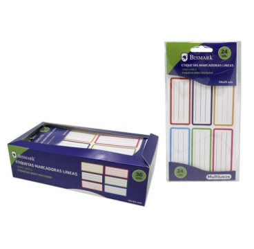 Etiquetas marcadoras lineas 28x65mm