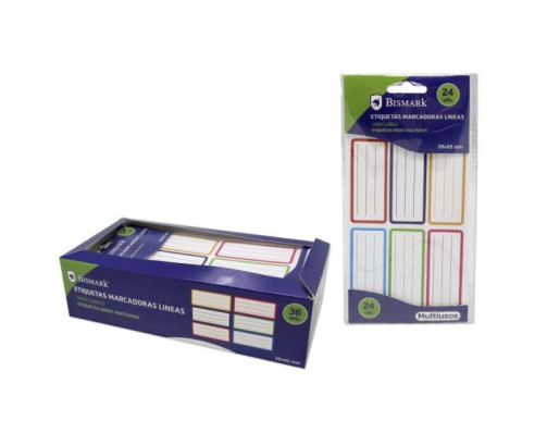 Etiquetas marcadoras lineas 28x65mm
