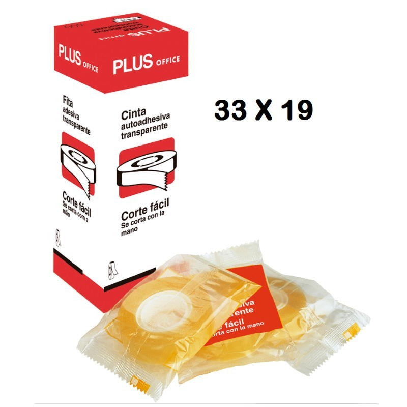 Cinta Adhesiva Transparente Plus Office 19mm x 33m ( PACK DE 1 )