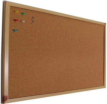 Pizarra corcho pared 40x30 - 90x60cm Tablero ideal para tablon de anuncios, fotos y notas