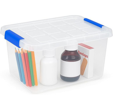 Caja Almacenaje Plástico 5L con Tapa y Cierres (N10) – Transparente