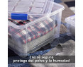 Caja Almacenaje Plástico 10L con Tapa y Cierres (N24) – Transparente