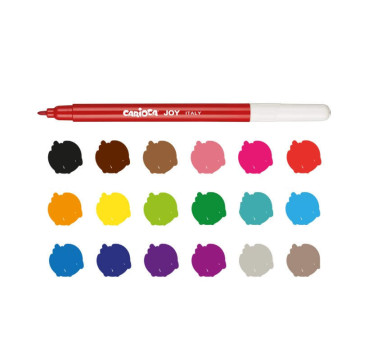 Rotulador Carioca Joy Caja De 18 Colores