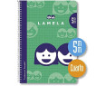 Lamela Cuadernos, Bloc Espiral  A4 Cuadrovía 5 mm,70GR  80 Hojas, Colores Surtido