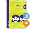 Lamela Cuadernos, Bloc Espiral  A4 Cuadrovía 5 mm,70GR  80 Hojas, Colores Surtido