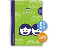 Lamela Cuadernos, Bloc Espiral  A4 Cuadrovía 5 mm,70GR  80 Hojas, Colores Surtido