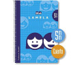 Lamela Cuadernos, Bloc Espiral  A4 Cuadrovía 5 mm,70GR  80 Hojas, Colores Surtido
