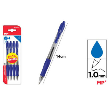 Boligrafos punta 1.0mm 4uds
