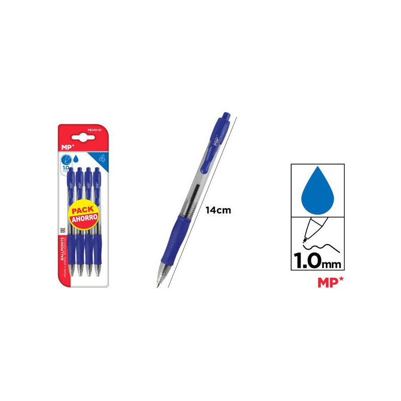 Boligrafos punta 1.0mm 4uds Boligrafos punta 1.0mm 4uds