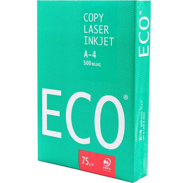 Campus – Folios ECO A4 75gr, 500 Hojas de Papel ECO Multiusos para Impresora Inkjet