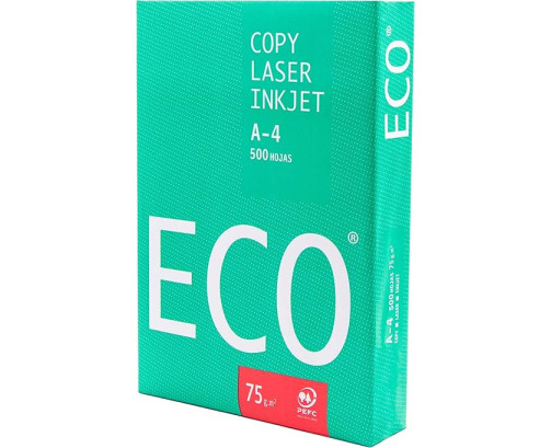 Campus – Folios ECO A4 75gr, 500 Hojas de Papel ECO Multiusos para Impresora Inkjet