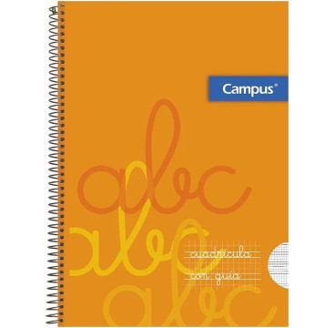 Campus - Cuadernos A4 Cuadrícula Pauta 4x4mm, Tapa Plastico, 80 hojas, (Pack de 6 blocs)
