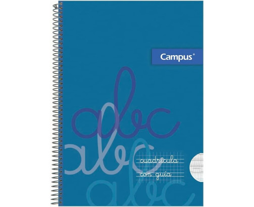 Campus - Cuadernos A4 Cuadrícula Pauta 3x3mm, Tapa Plastico, 80 hojas, (Pack de 6 blocs)