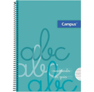 Campus - Cuadernos A4 Cuadrícula Pauta 3x3mm, Tapa Plastico, 80 hojas, (Pack de 6 blocs)