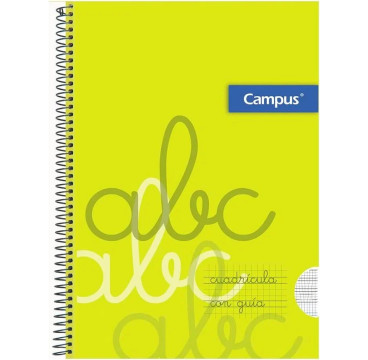 Campus - Cuadernos A4 Cuadrícula Pauta 3x3mm, Tapa Plastico, 80 hojas, (Pack de 6 blocs)