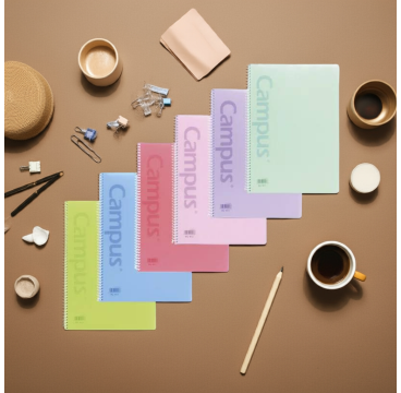 Campus - Cuadernos A4 Cuadrícula Pauta 3x3mm, Tapa Plastico, 80 hojas, (Pack de 6 blocs)