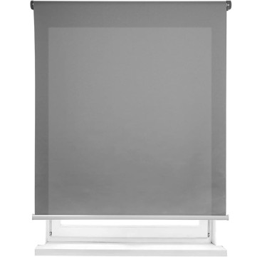 Estor Enrollable translúcido Liso (60-80-90-100-120-135-150x180 cm, Gris )